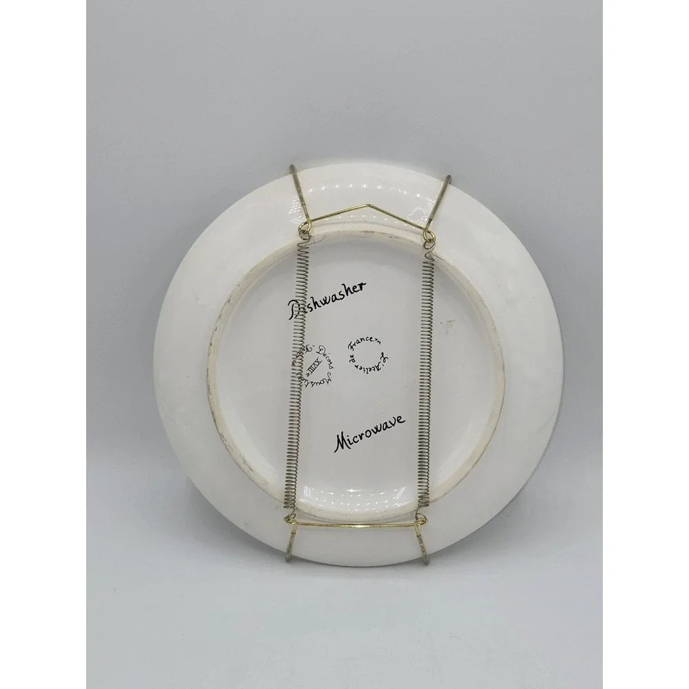 L'Atelier de France Moustiers Decor XVIIIe Faience Wall Plate Bird Floral